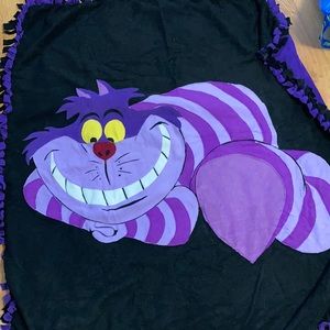 Custom Handmade fleece blanket throw Cheshire Cat